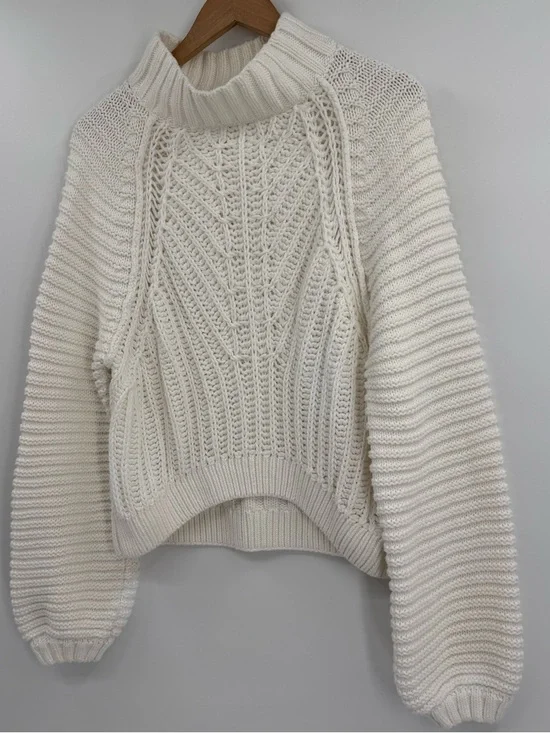 Free People Sweetheart Mock Neck Sweater | Ivory | Medium - Picture 9 of 10